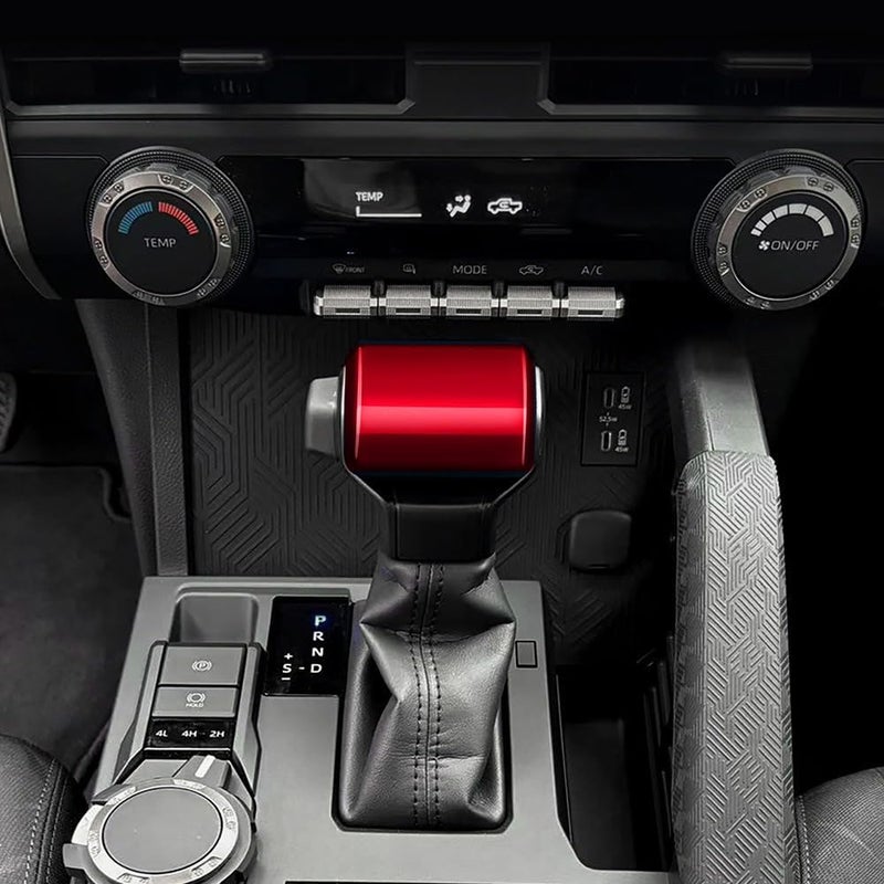 BORUIEN for Toyota Tacoma 2024 2025 and 4Runner 2025 Interior Accessories Center Console ABS Gear Shift Decor Cover Dashboard Trim (Dark Red, Gear Shift Decor) - Image 2
